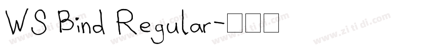 WS Bind Regular字体转换